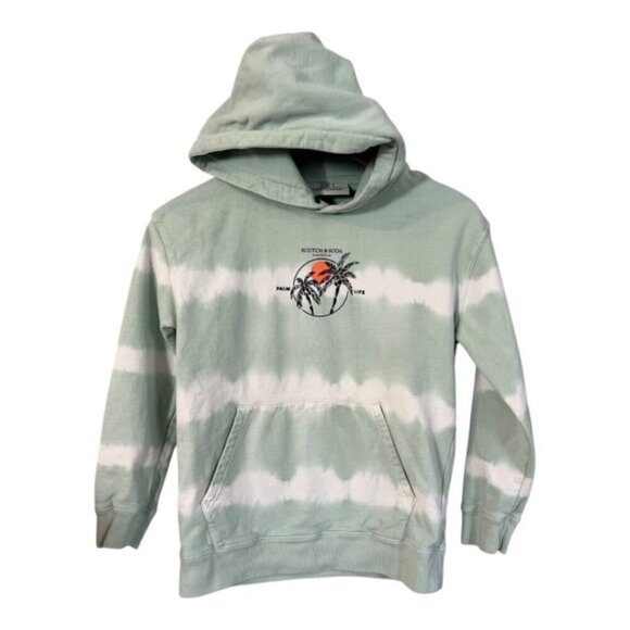 SCOTCH & SODA Subtle Tie-Dye Graphic Hoodie Size 12 Gender Neutral - Picture 3 of 8